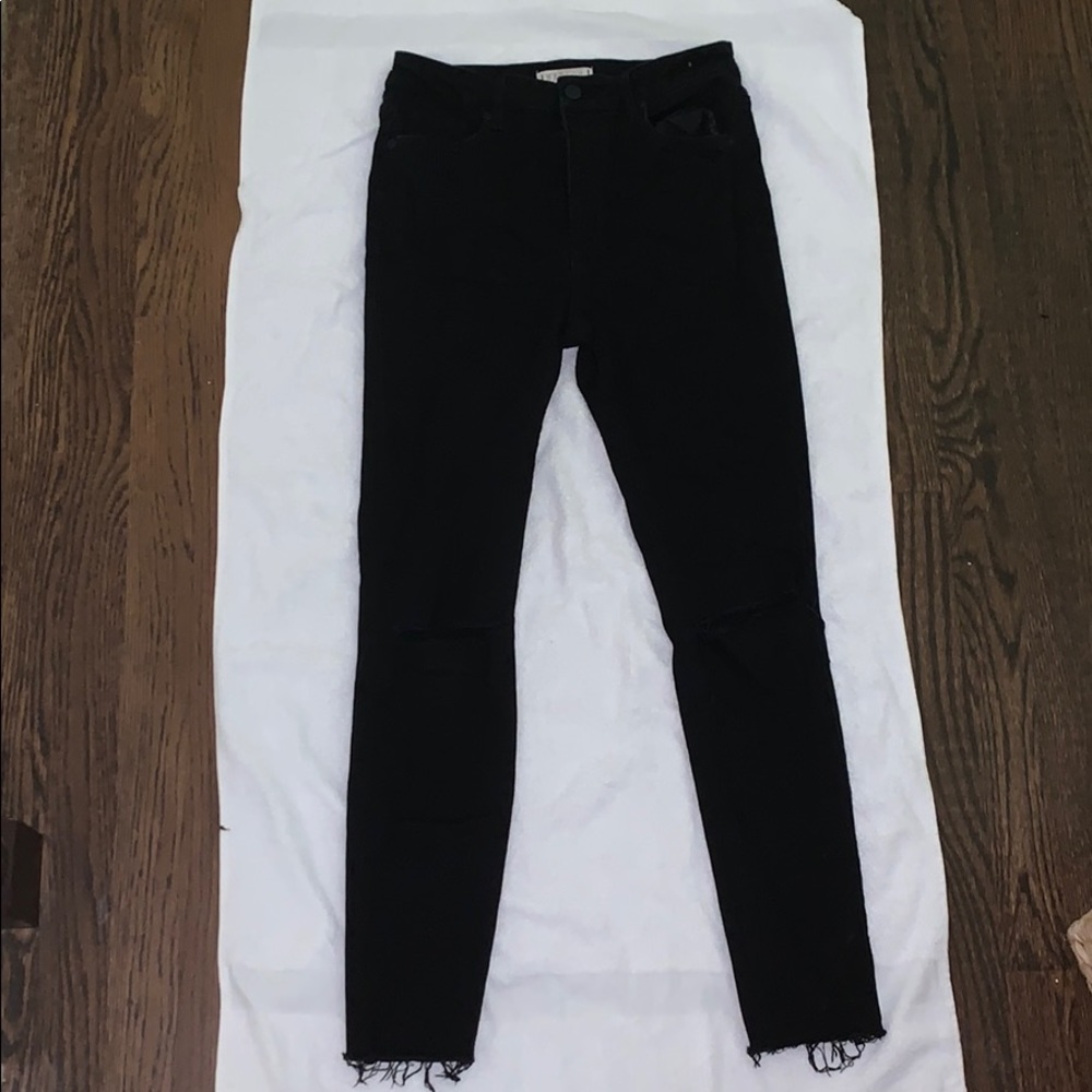 Black ripped jeans